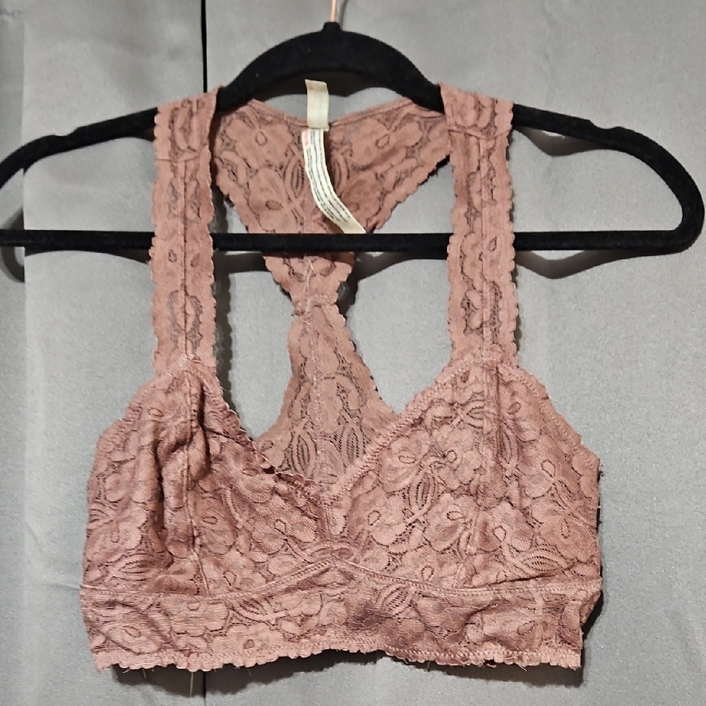 Free People Lace Bralette in Mauve